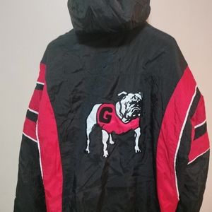 Vintage 90s Georgia bulldogs starter pouch coat